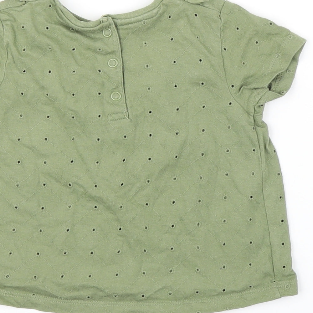 F&F Girls Green Basic T-Shirt Size 12-18 Months