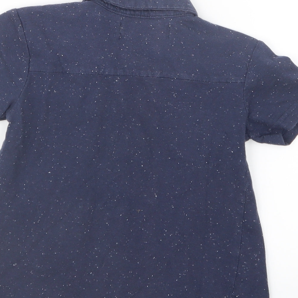 Minoti Boys Blue Basic Button-Up Size 3 Years
