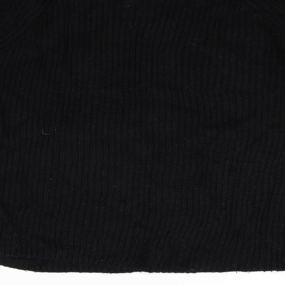 Suzy Shier Womens Black Houndstooth Henley Jumper Size XL