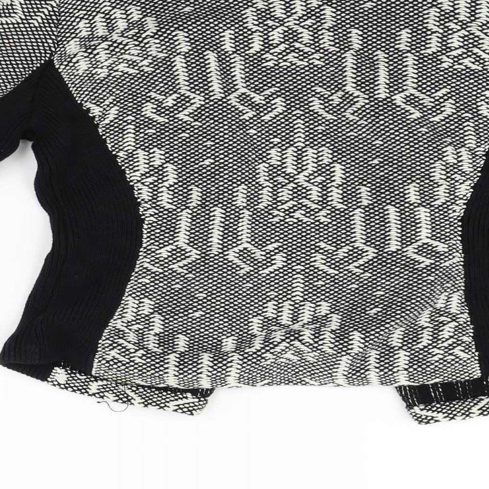 H&M Womens Grey Geometric Cardigan Jumper Size M