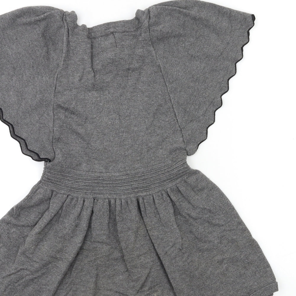 Ella Moss Girls Grey Jumper Dress Size 7 Years