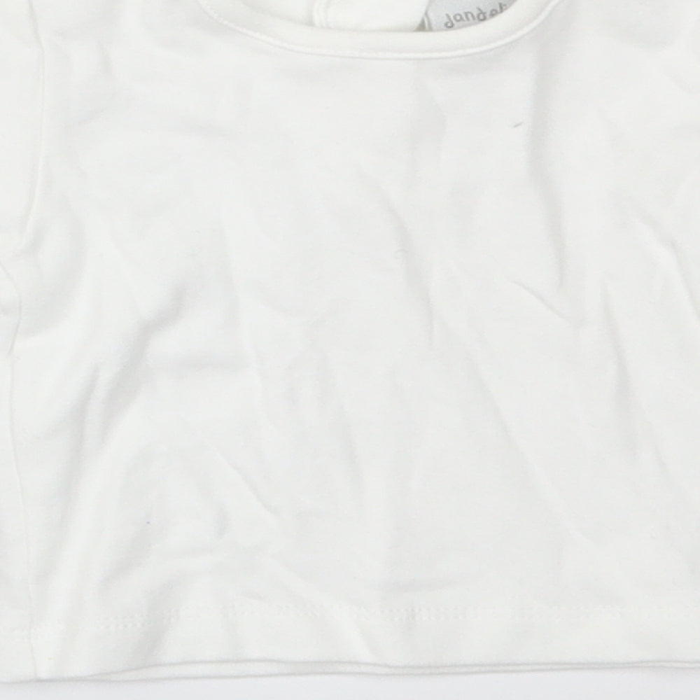 Jandelion Baby White Basic T-Shirt Size 0-3 Months