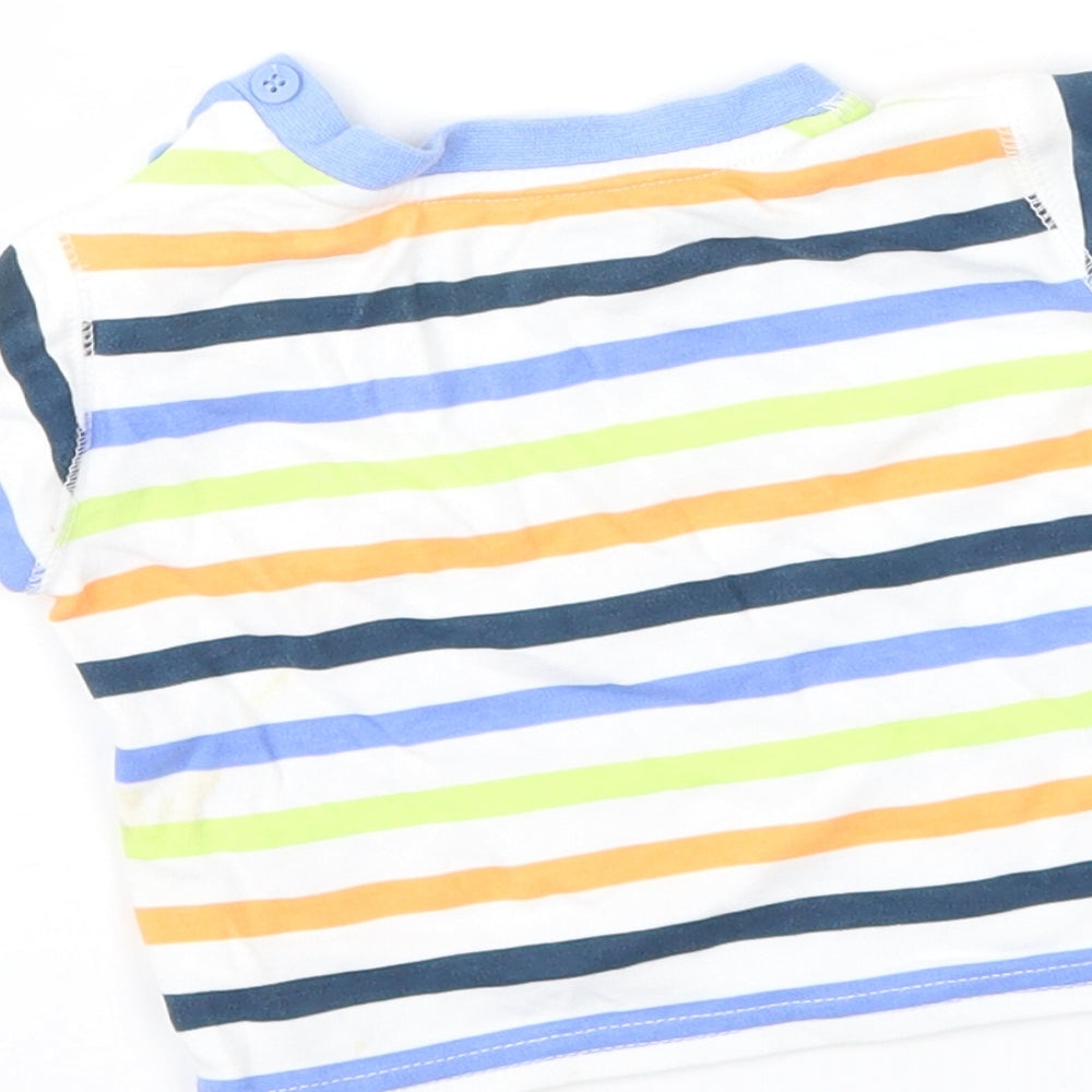 Disney Baby Multicoloured Striped Basic T-Shirt Size 0-3 Months