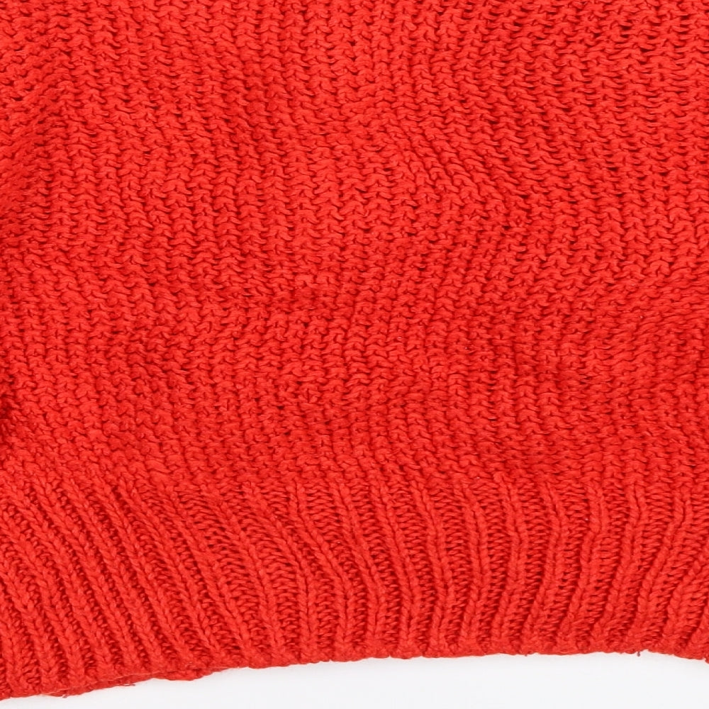 New Look Womens Red Pullover Jumper Size M