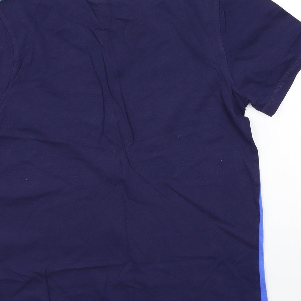 George Boys Blue Striped Basic T-Shirt Size 12 Years