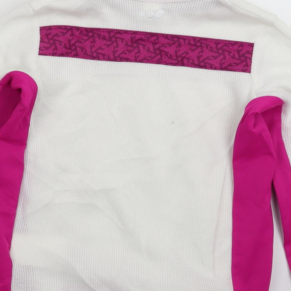 DECATHLON Girls White Pullover Sweatshirt Size 10 Years