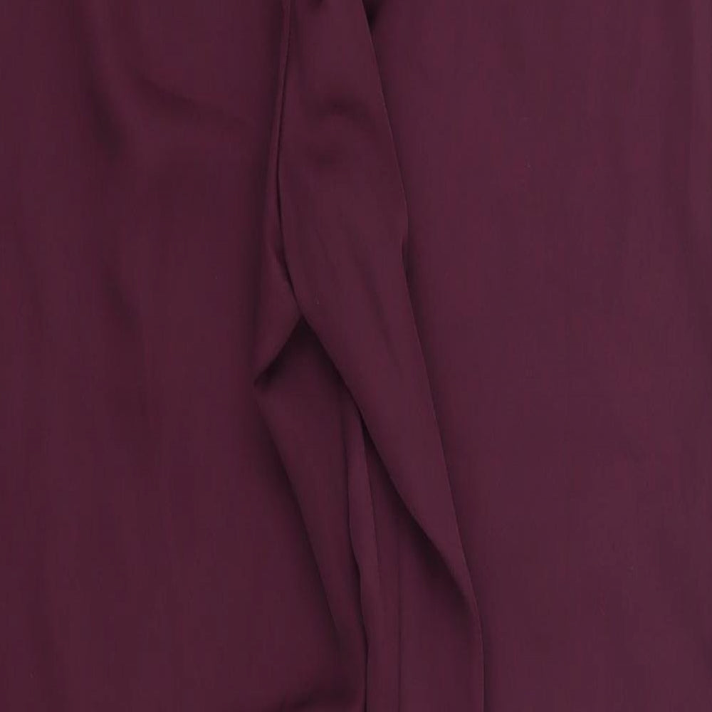 Boohoo Womens Red Trousers Size 10 L26 in