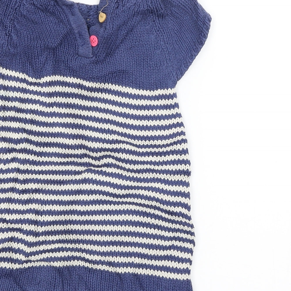 NEXT Boys Blue Striped Pullover Jumper Size 2-3 Years