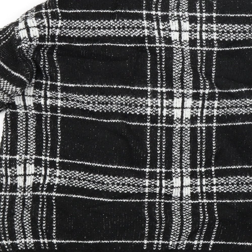 M&S Womens Black Check Pullover Jumper Size S