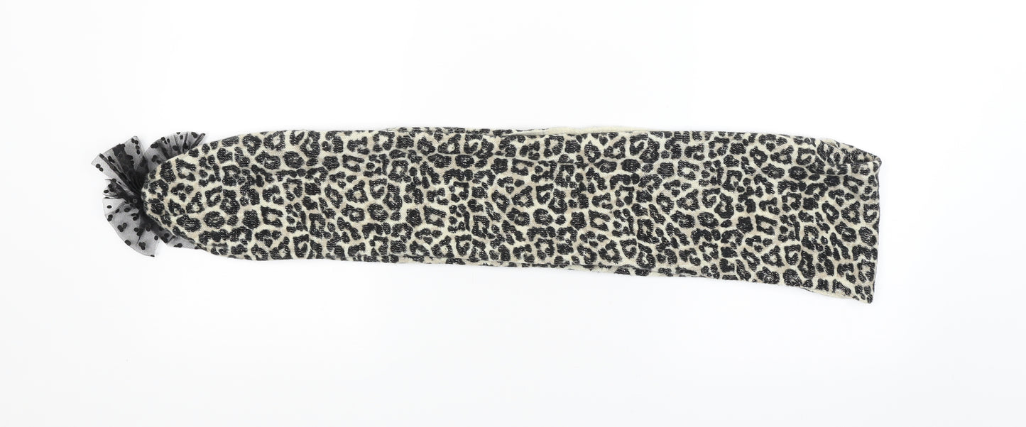 Kylie Womens Beige Animal Print Scarf