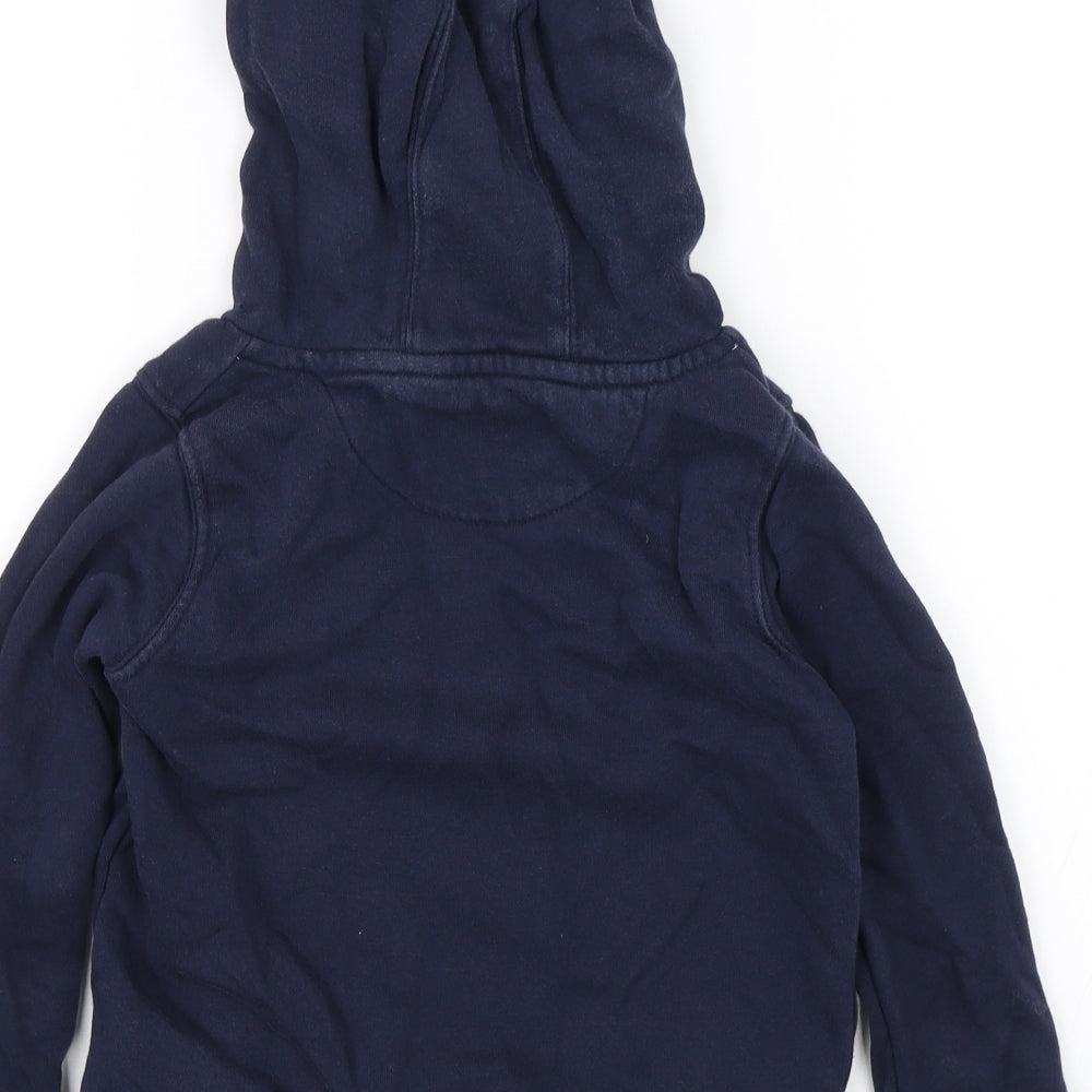 M&S Boys Blue Pullover Hoodie Size 4-5 Years