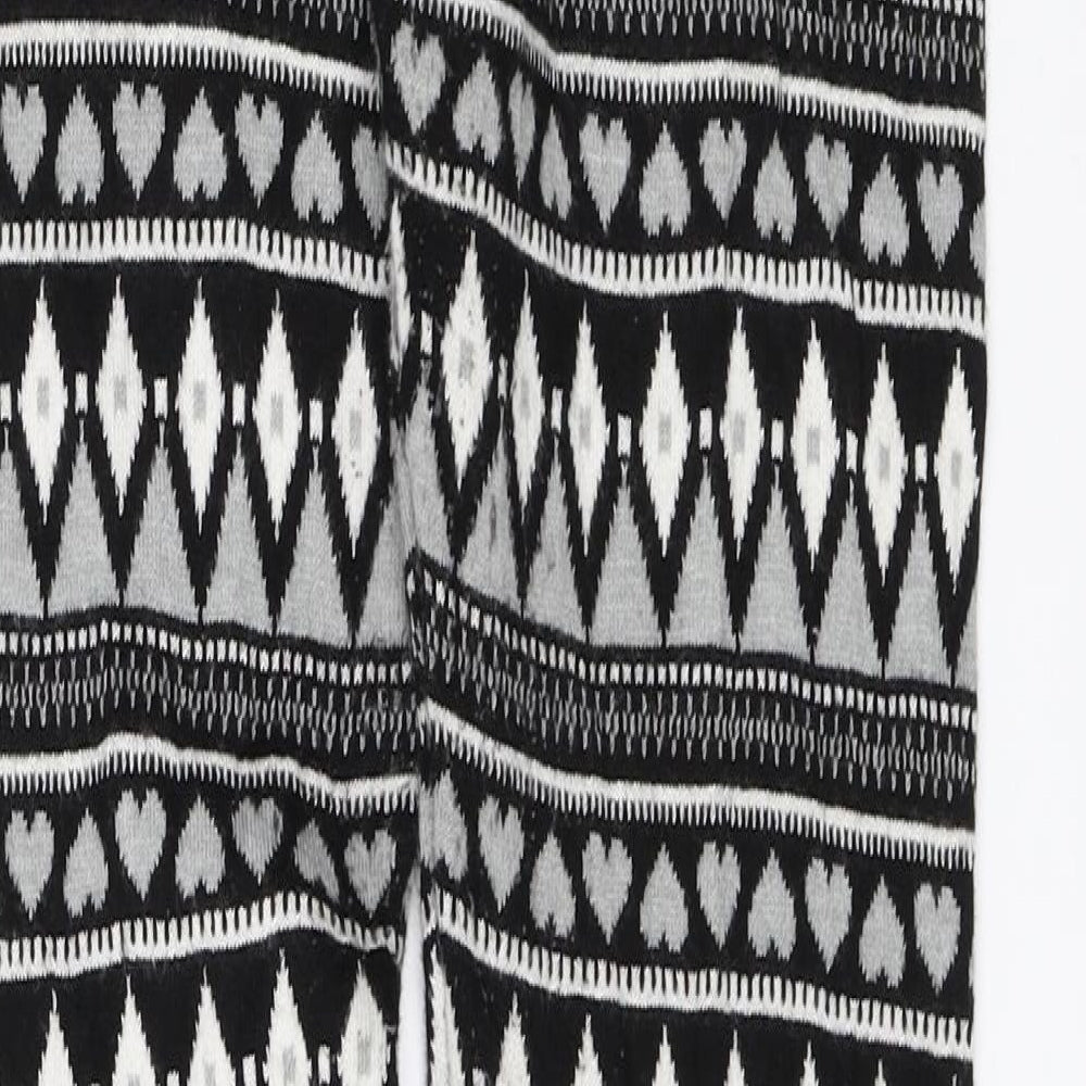 Primark Girls Black Geometric Sweatpants Trousers Size 13-14 Years
