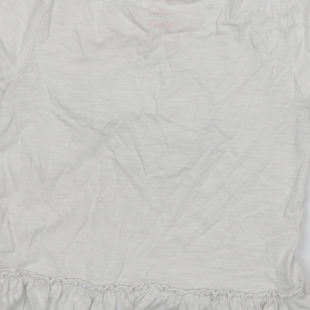 F&F Girls White T-Shirt Dress Size 3-4 Years - Space