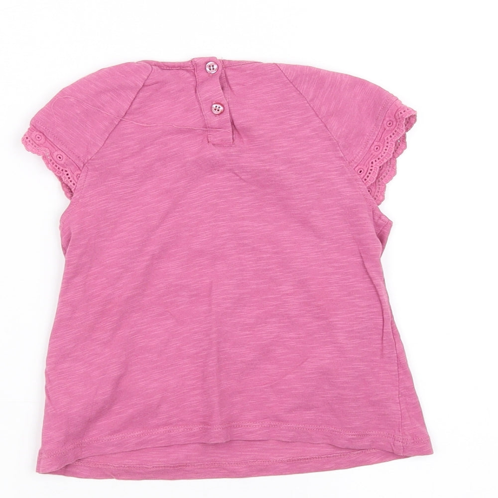 F&F Girls Pink Basic T-Shirt Size 2-3 Years