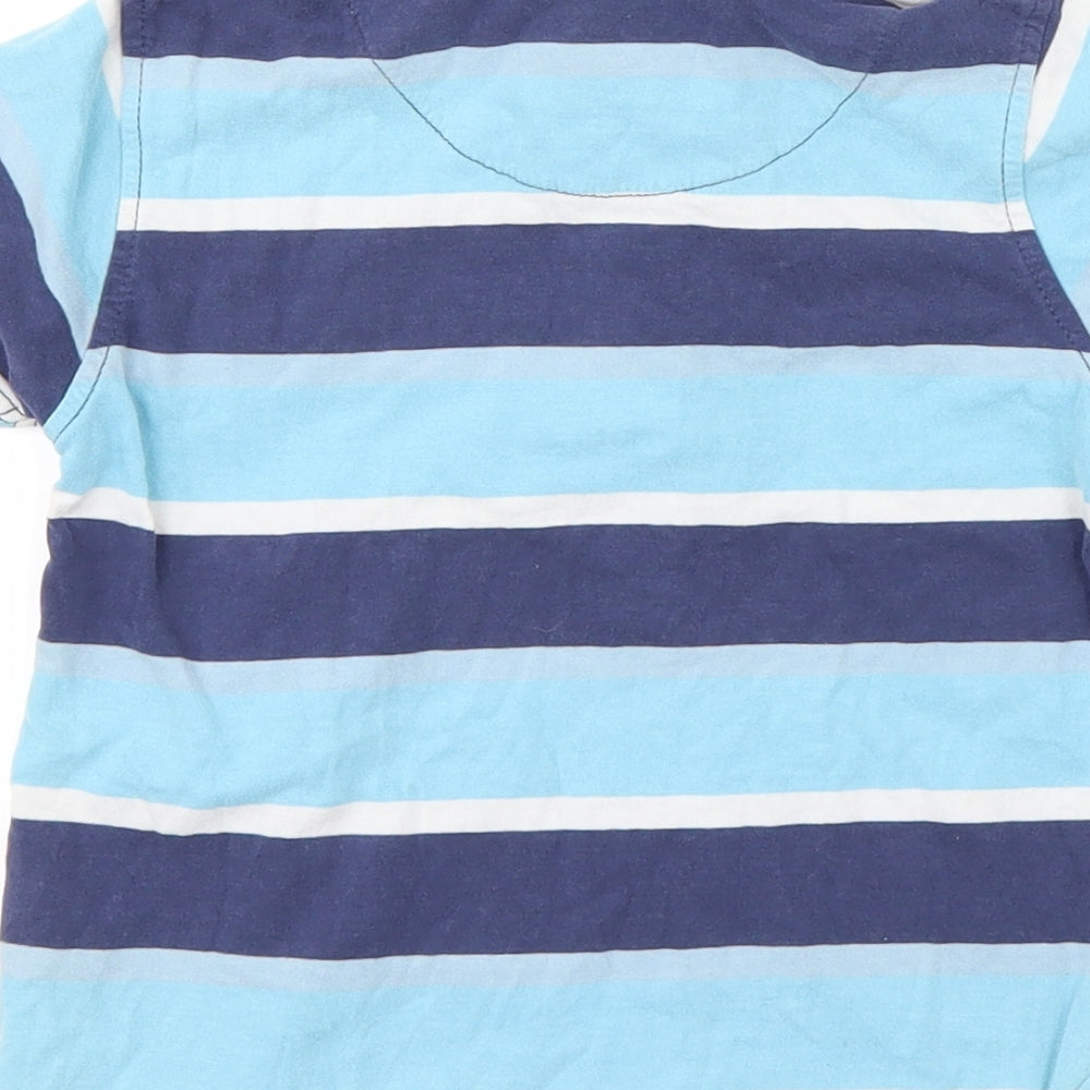 TU Boys Blue Striped Basic Polo Size 12-18 Months