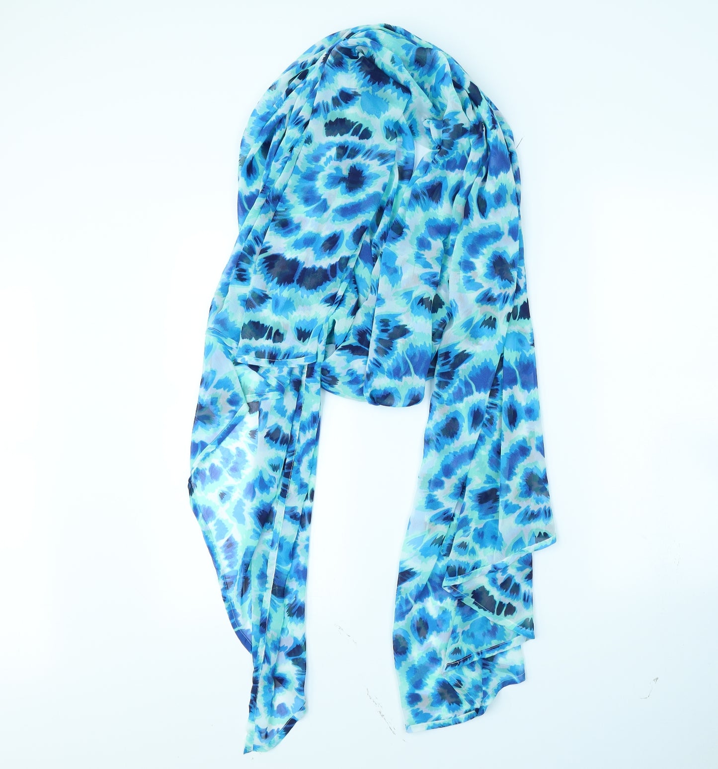 Preworn Womens Blue Paisley Scarf