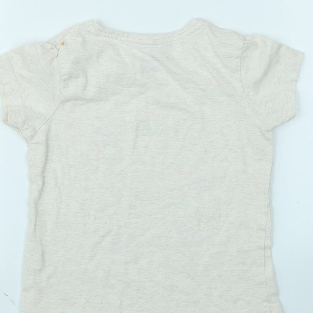 Young Dimension Girls Beige Basic T-Shirt Size 5 Years