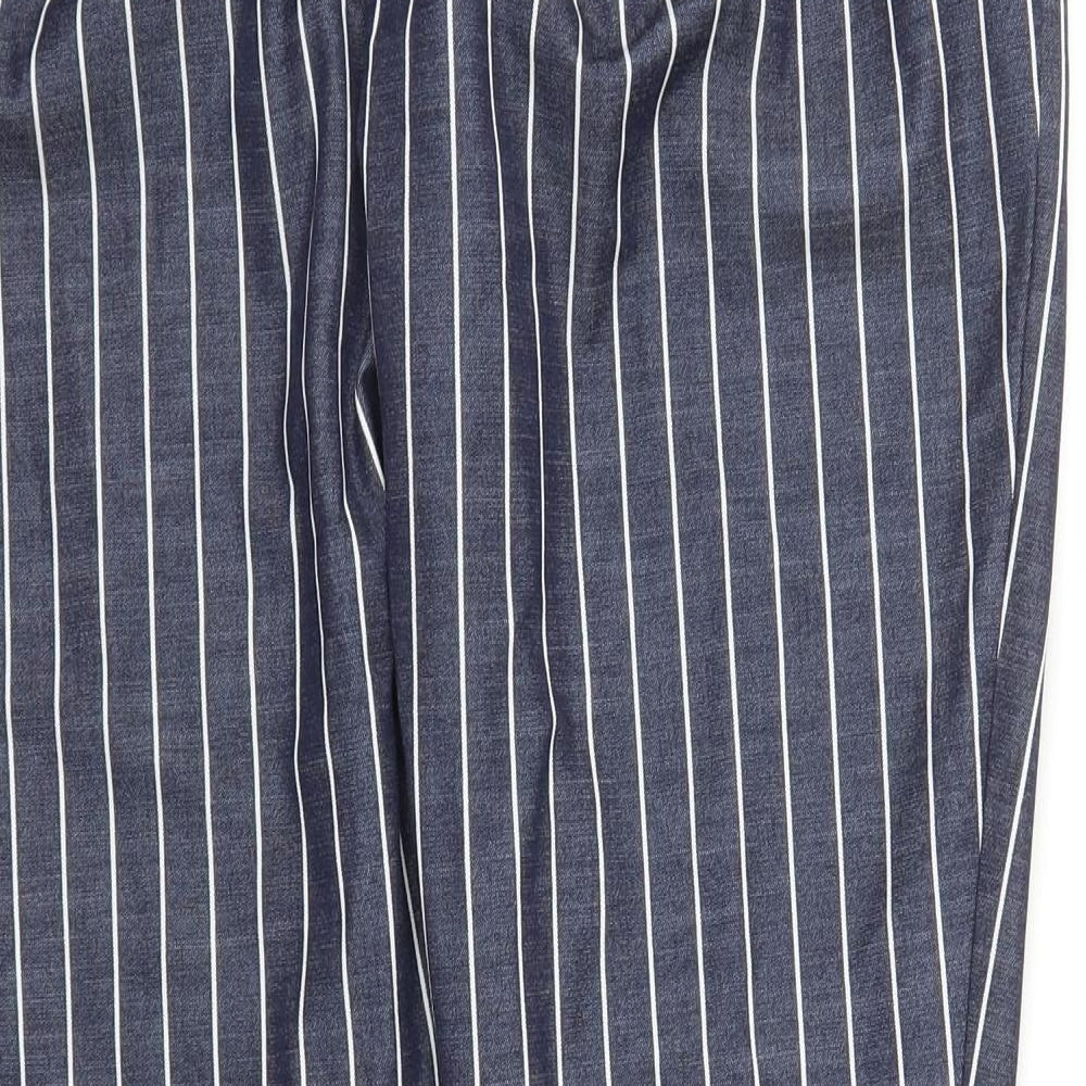 Gap Womens Black Striped Trousers Size 10 L26 in