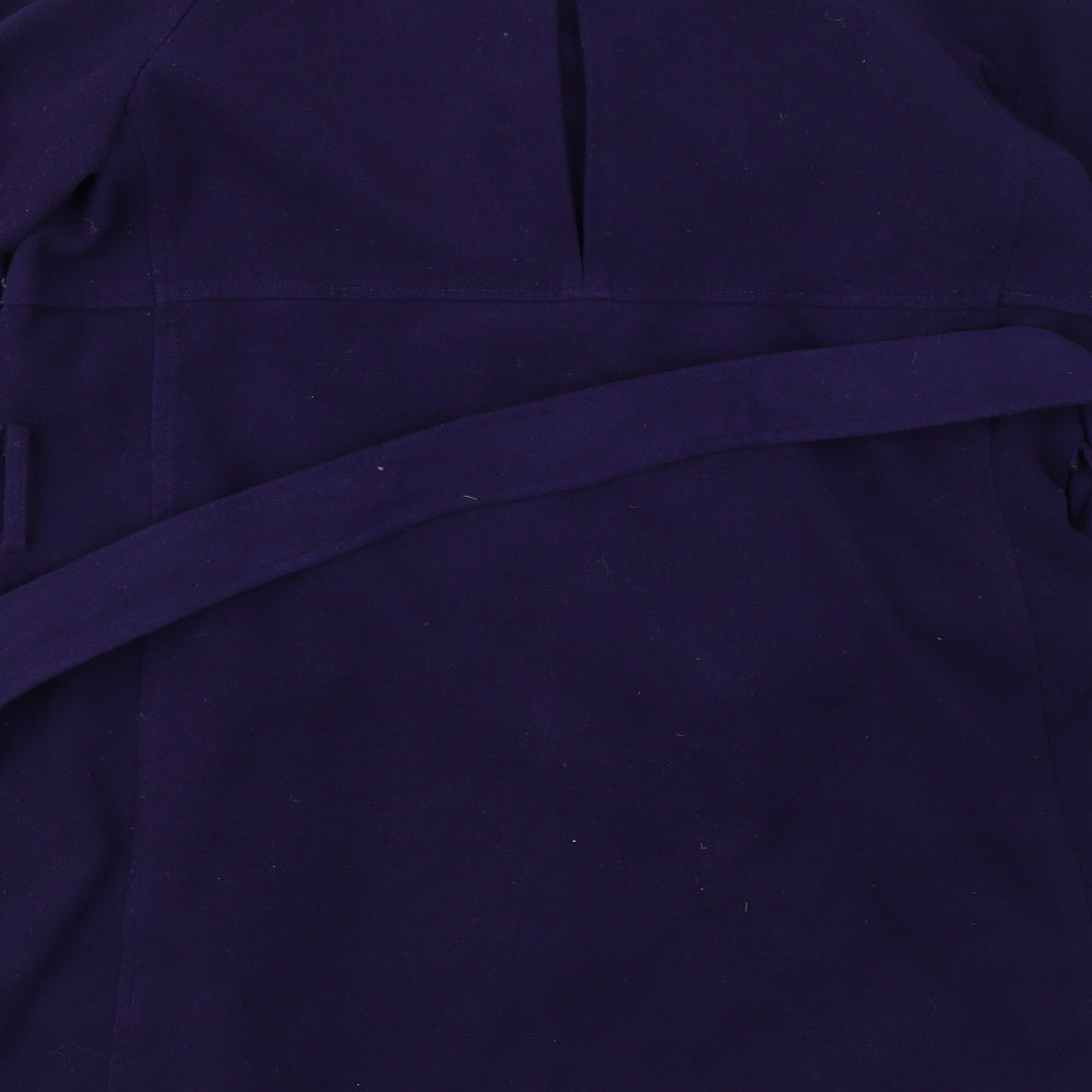 TG Womens Purple Overcoat Coat Size 12