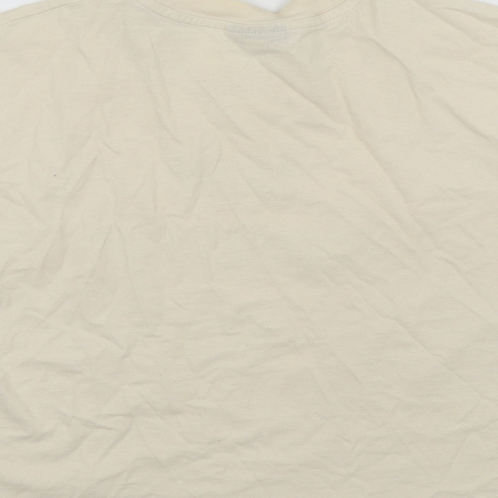 Topshop Womens Beige Colourblock Basic T-Shirt Size 8