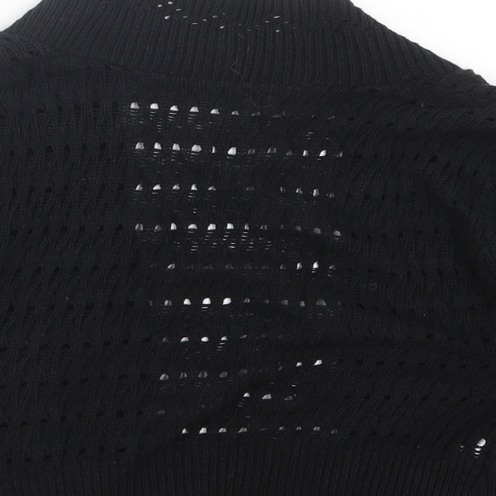 West One Womens Black Knit Cardigan Jumper Size 10