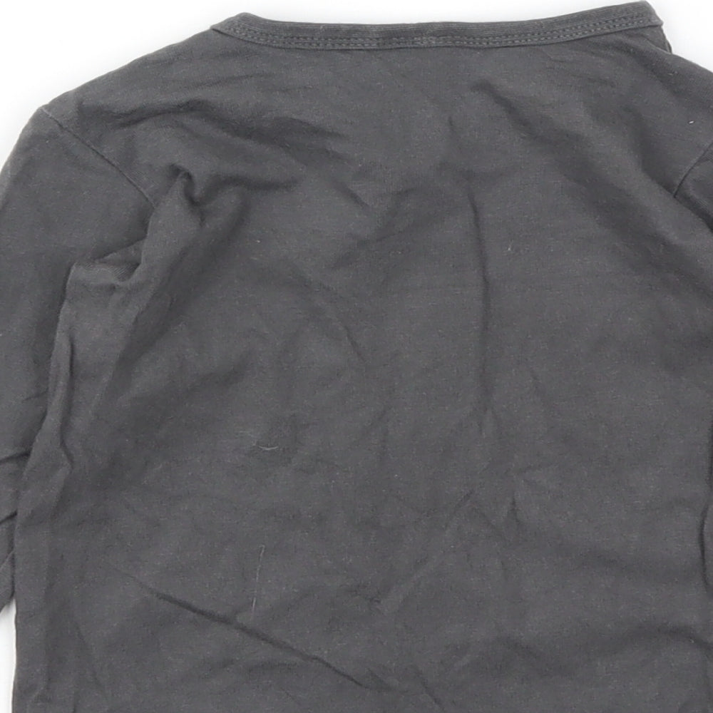 H&M Girls Grey Basic T-Shirt Size 9-12 Months