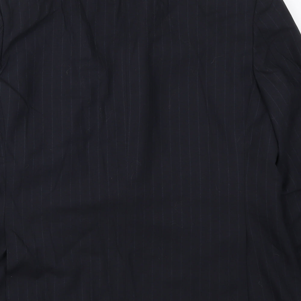 Marks and Spencer Mens Blue Striped Jacket Suit Jacket Size 42