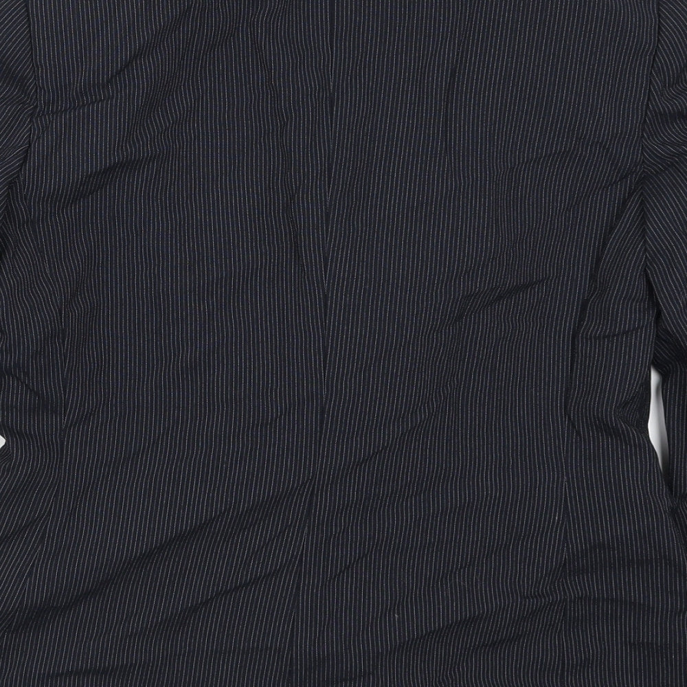 F&F Womens Blue Striped Jacket Suit Jacket Size 14