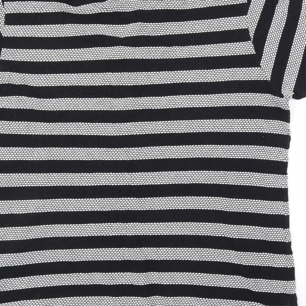 Twisted Soul Mens Black Striped T-Shirt Size XL