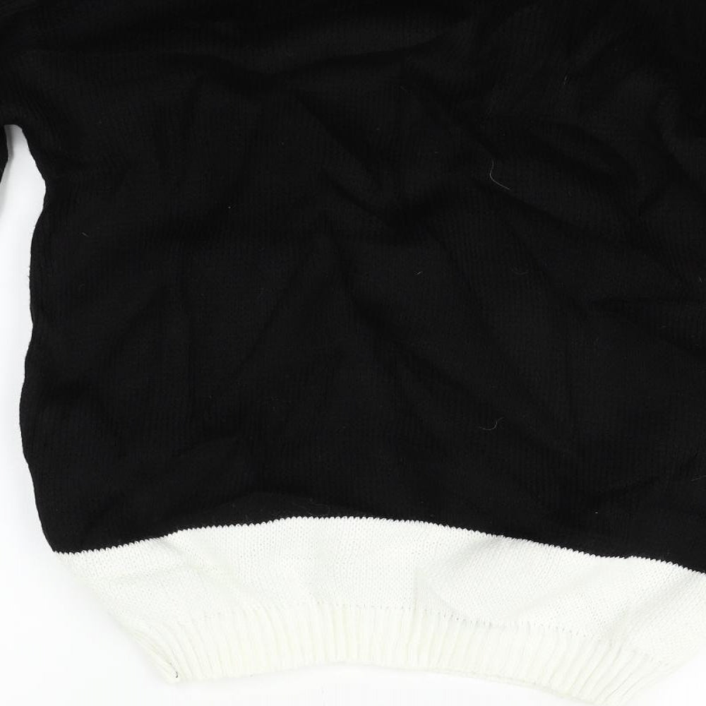 Liberty Womens Black Pullover Jumper Size 6 - CHRISTMAS