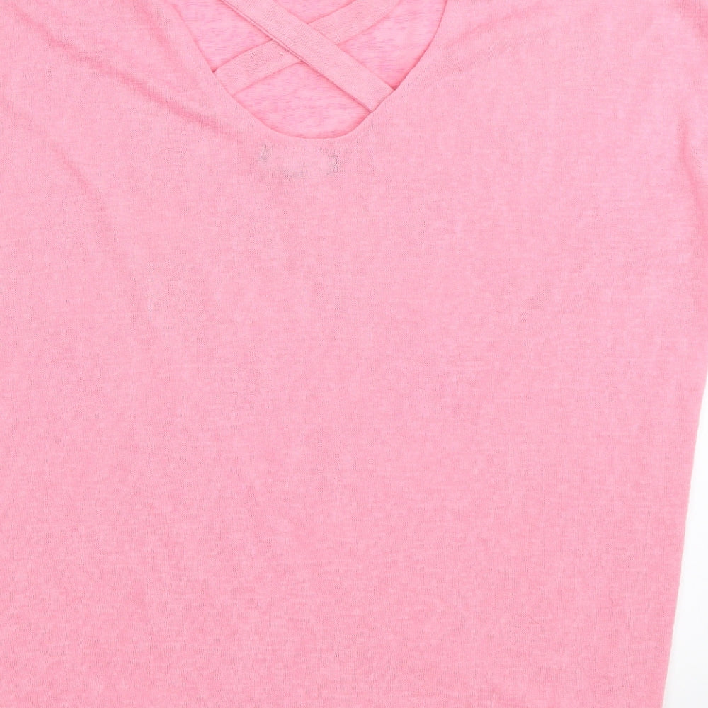 New Look Womens Pink Basic T-Shirt Size M