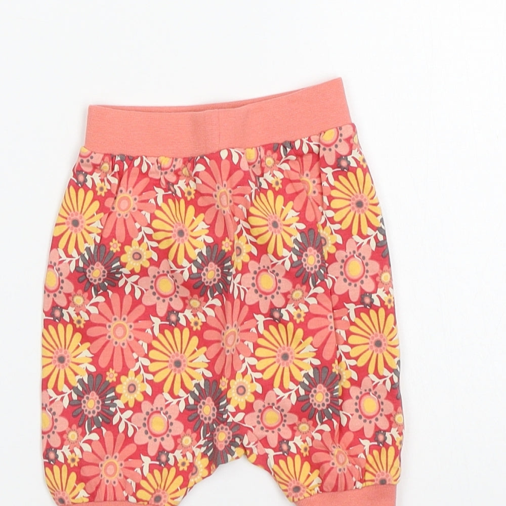 F&F Girls Pink Floral Capri Trousers Size Newborn