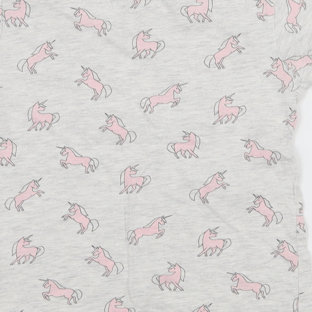 Primark Girls Grey Jersey Basic T-Shirt Size 5-6 Years