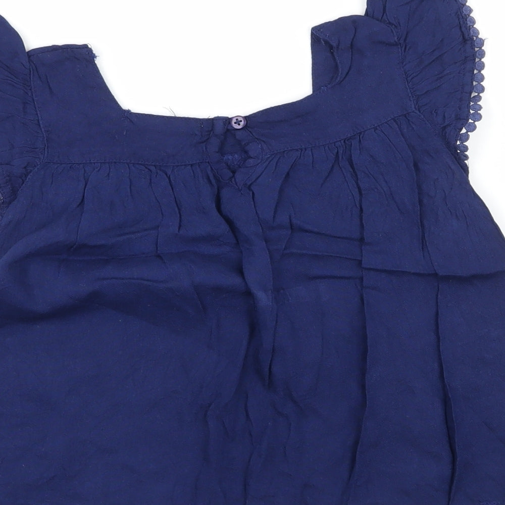 Primark Girls Blue Basic Blouse Size 5-6 Years
