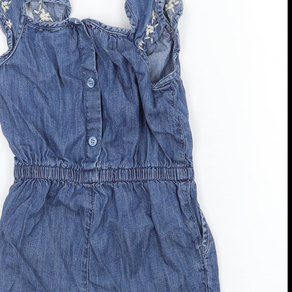 Gap Girls Blue Denim Dungaree Outfit/Set Size 18-24 Months