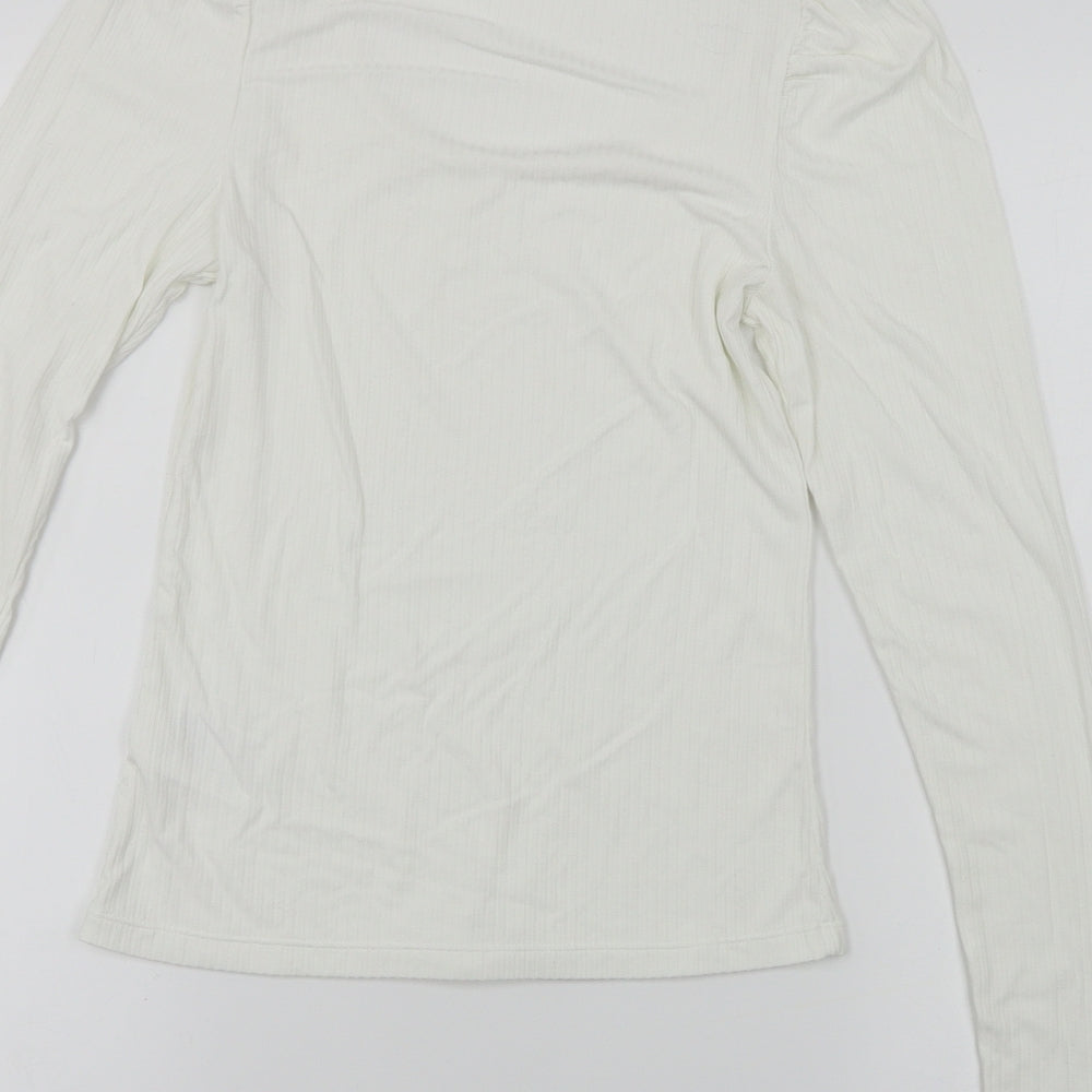 H&M Womens White Pullover Jumper Size XS