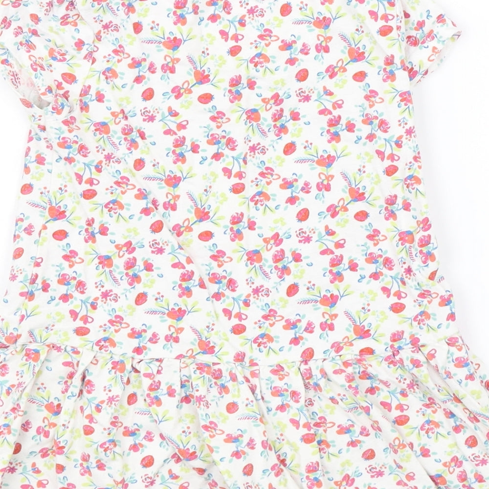 Mini Club Girls White Floral Shift Size 2-3 Years