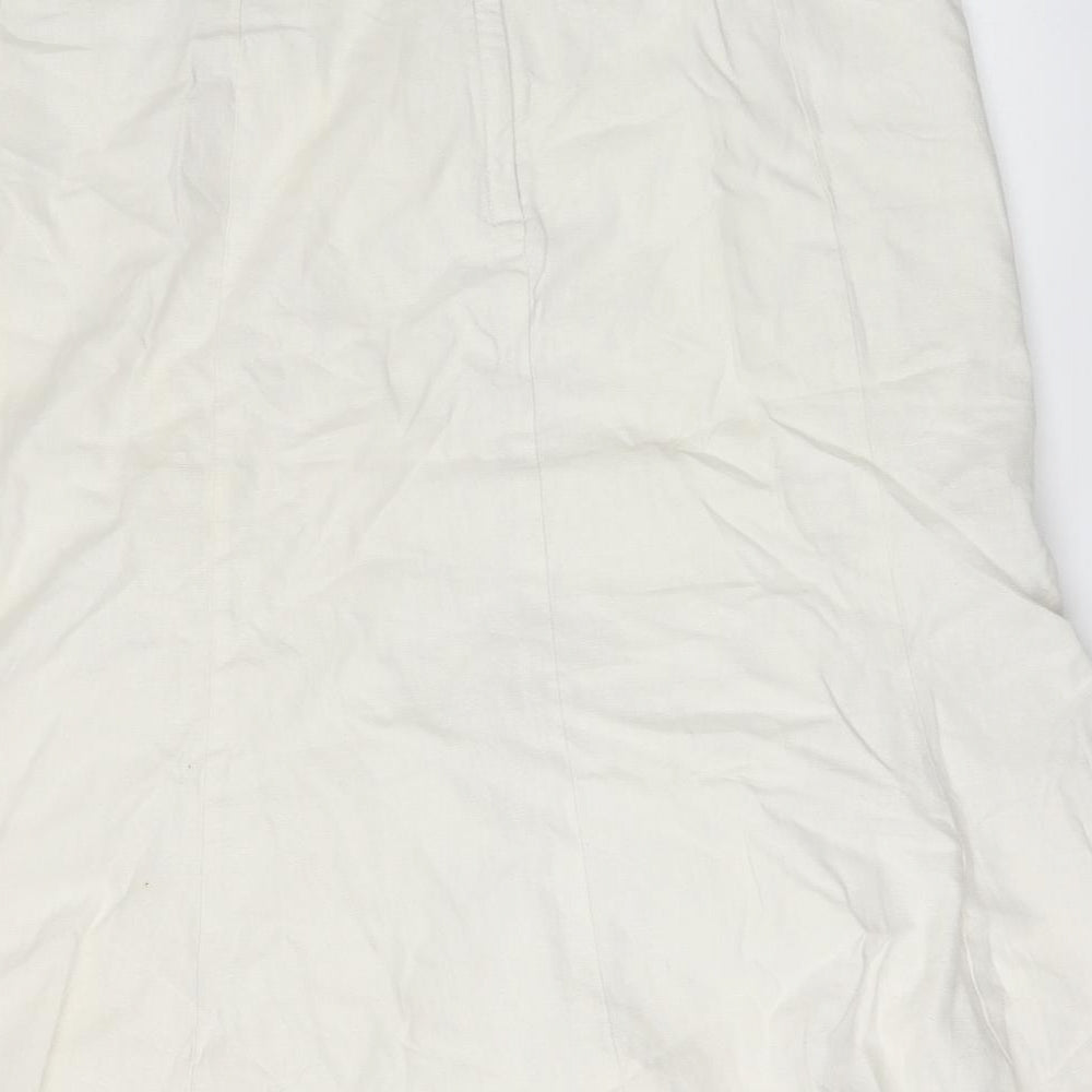 George Womens Beige Flare Skirt Size 14