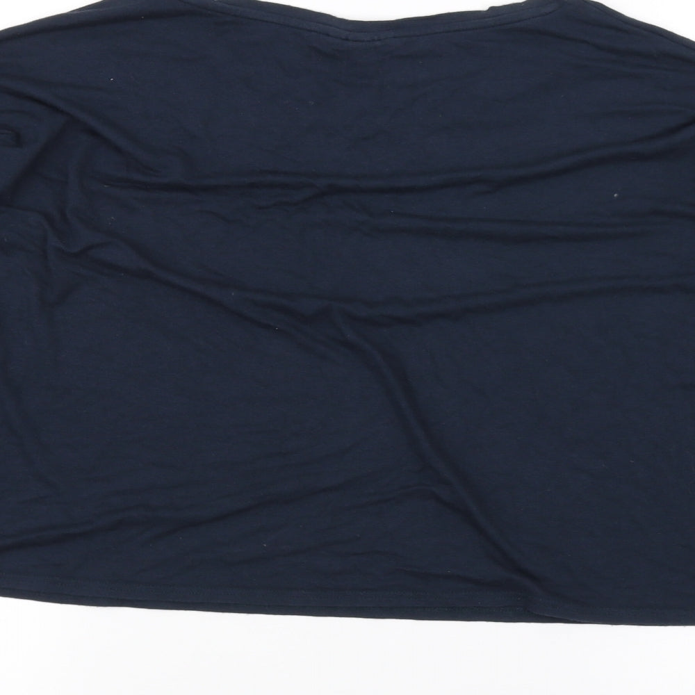 Topshop Womens Blue Basic T-Shirt Size 8