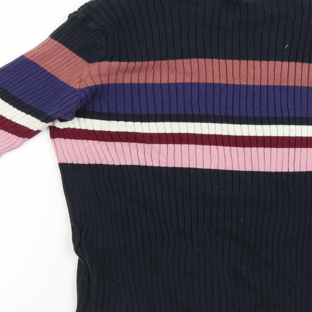 M&S Girls Beige Striped Pullover Jumper Size 10-11 Years
