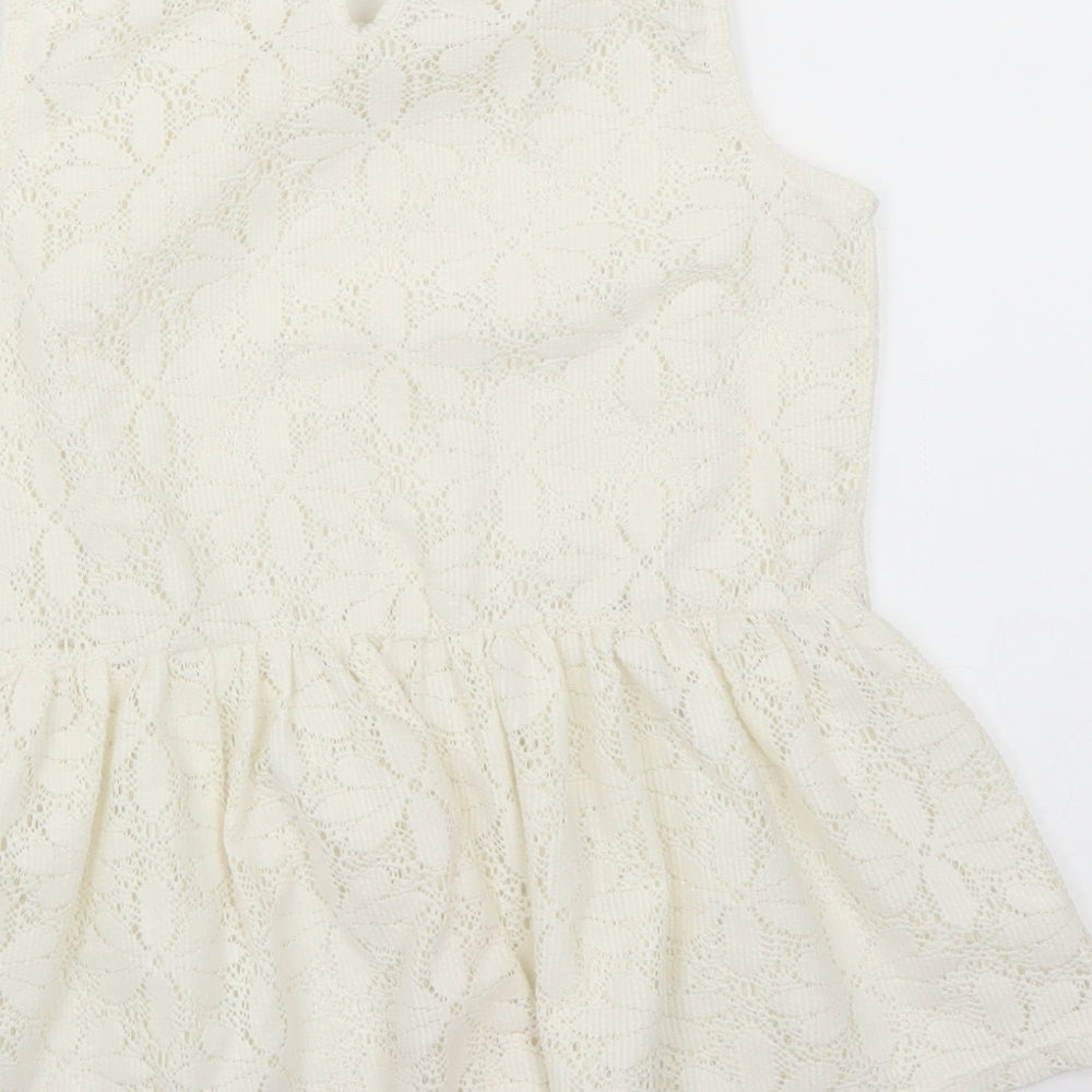 George Girls Ivory Basic Blouse Size 8-9 Years