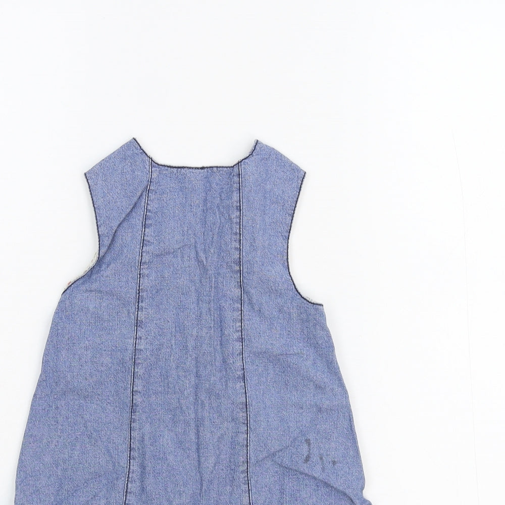 Cool Club Girls Blue Pinafore/Dungaree Dress