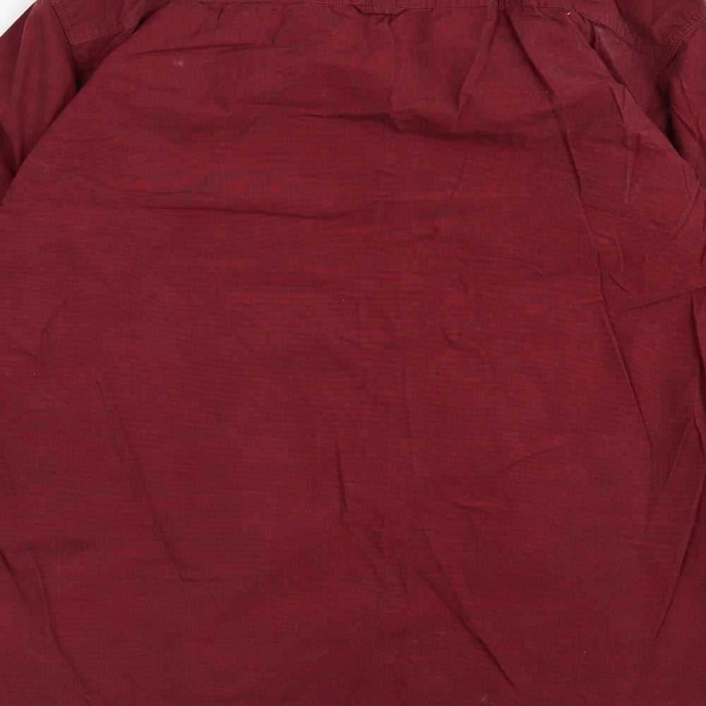 Preworn Mens Red Button-Up Size XL