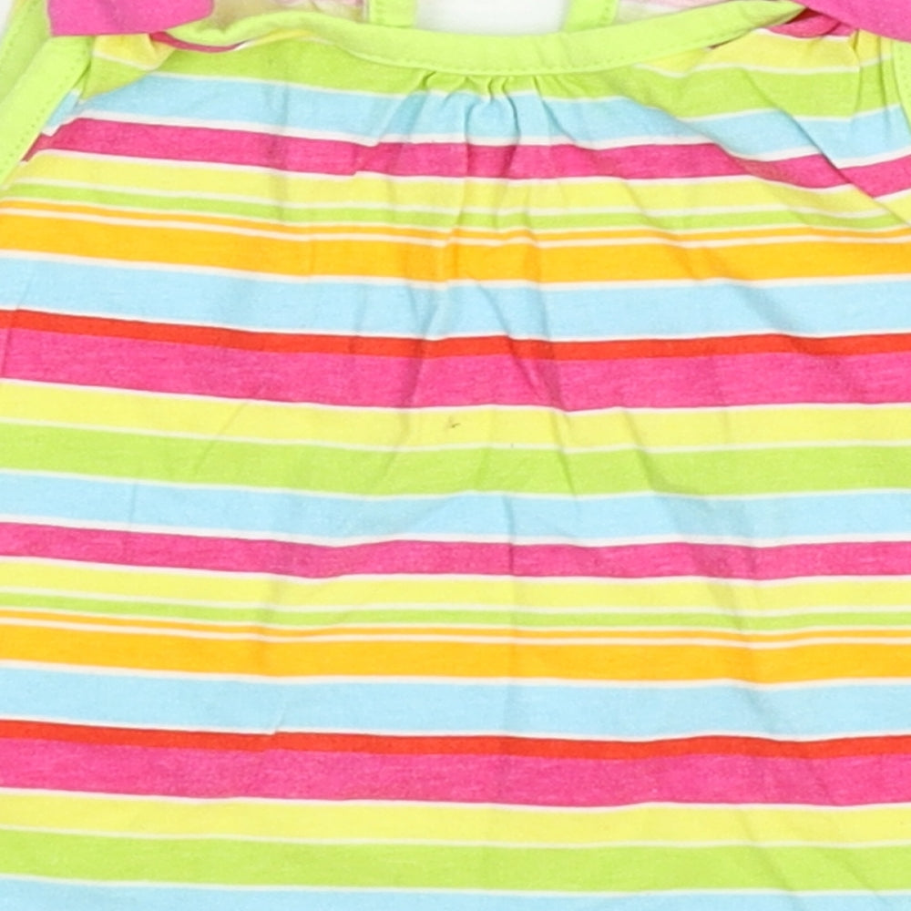 Cherokee Girls Multicoloured Striped Basic Tank Size 9-12 Months