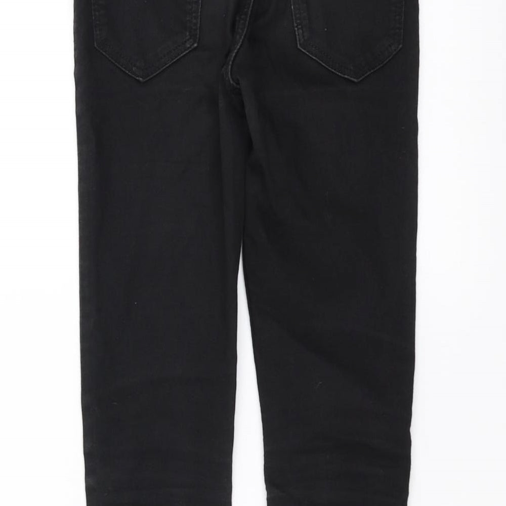 H&M Girls Black Denim Skinny Jeans Size 8-9 Years