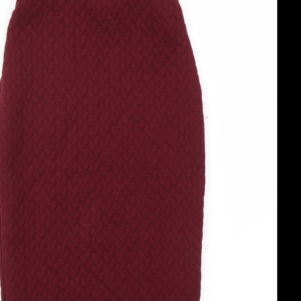 Blonde & Blonde Womens Purple A-Line Skirt Size 8
