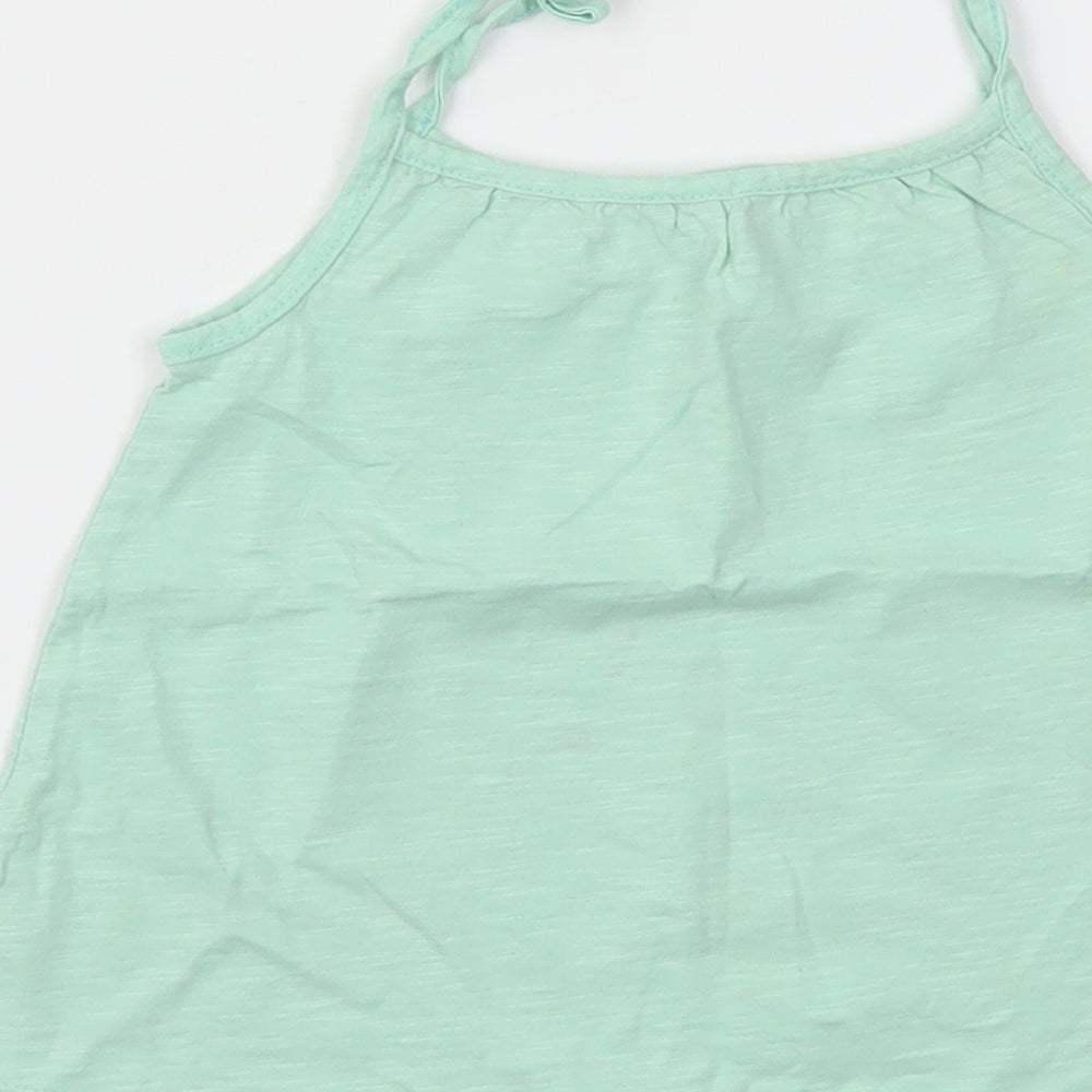 George Girls Green Basic T-Shirt Size 3-4 Years