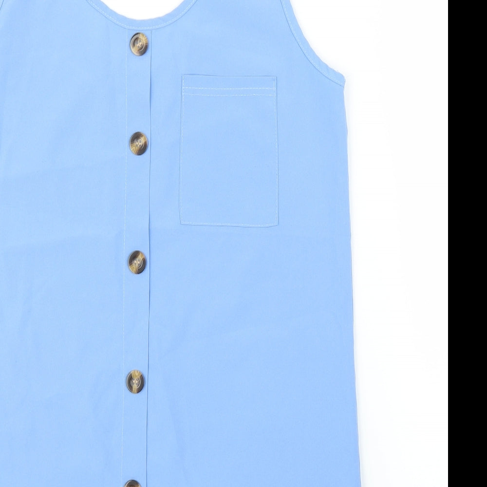 Preworn Womens Blue Basic Blouse Size M
