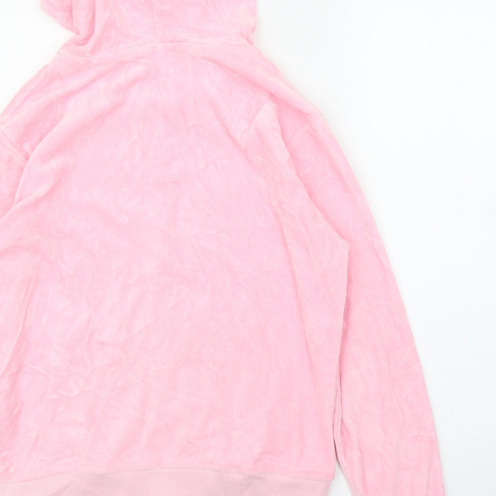 Preworn Womens Pink Full Zip Hoodie Size L