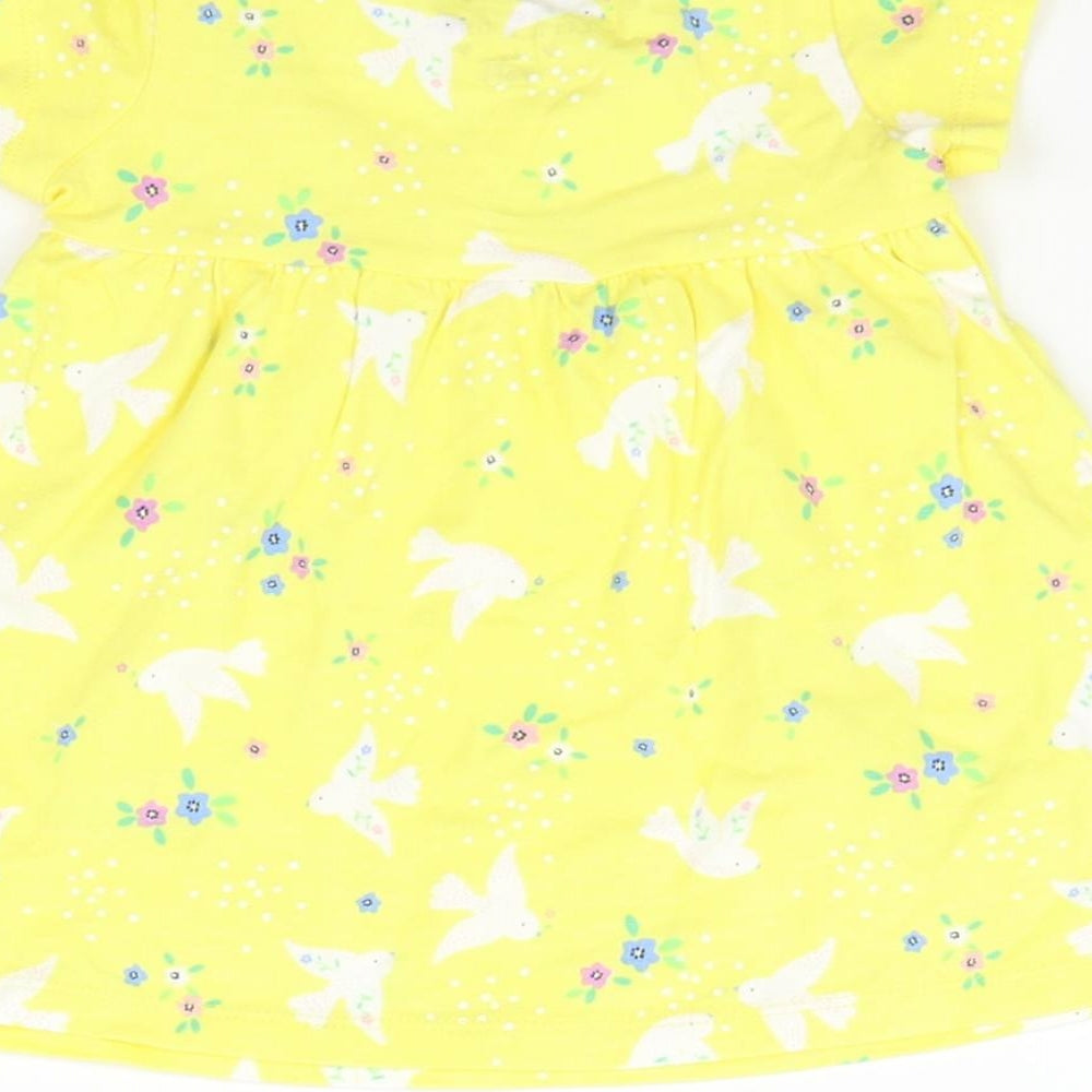 F&F Girls Yellow Basic T-Shirt Size 3-6 Months